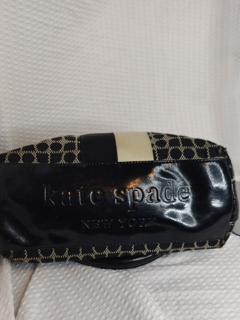 kate spade Black and Cream Patterned Shoulder Bag - Picture 6 of 11